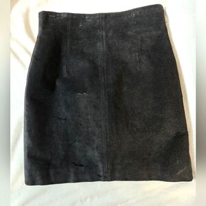 💥RARE💥CUIR Classique Pour Femme-Body Exteriors vintage suade Leather skirt 7/8